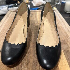 Chloe Scalloped Leather Pumps